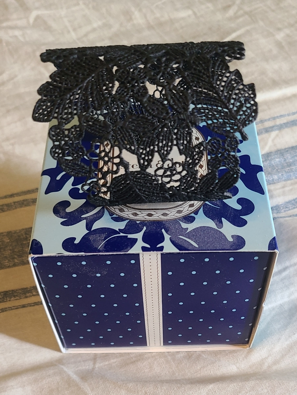 Stella & Dot Black Lace Cuff Bracelet